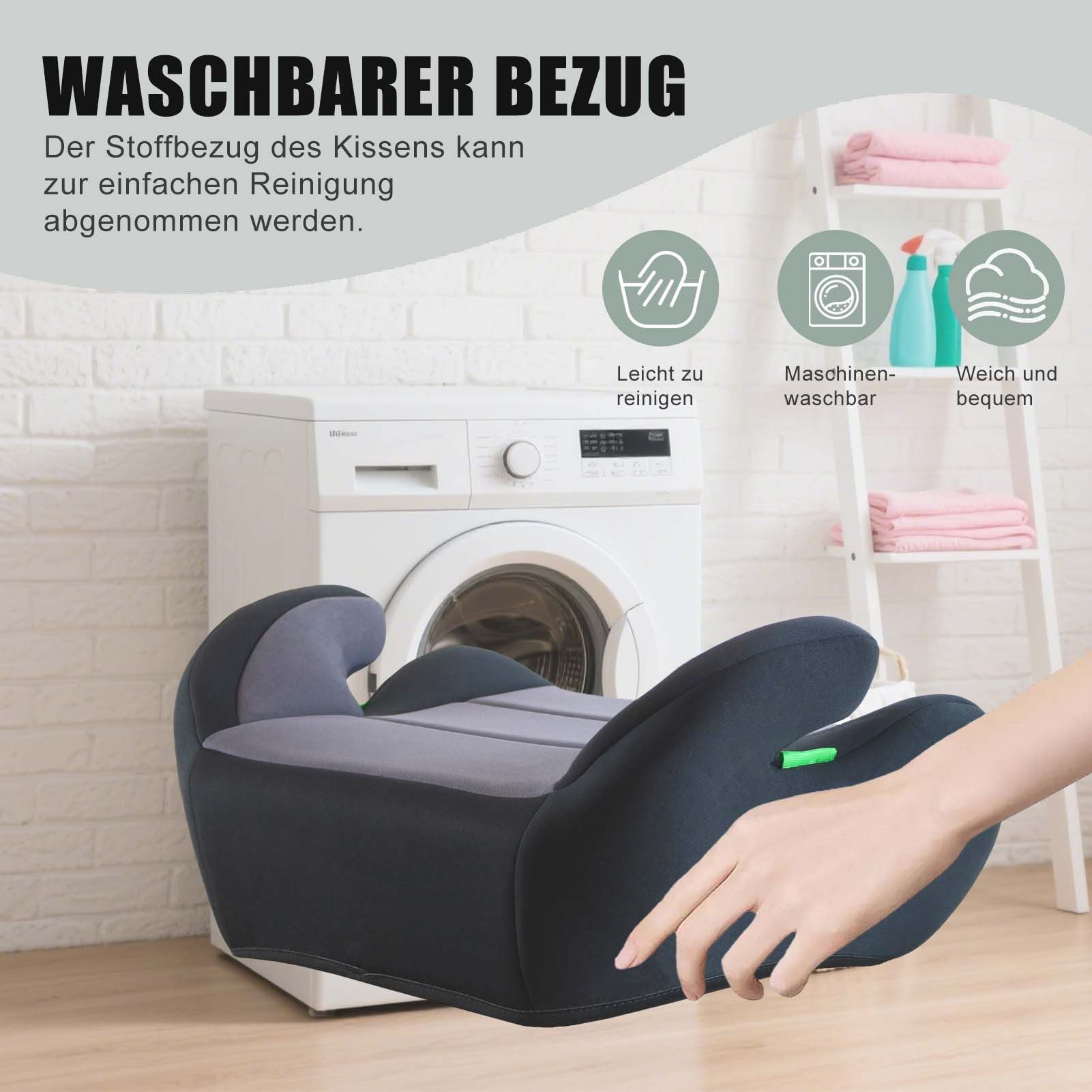 Bemesu Kindersitzerhöhung Kindersitzerhöhung ECE R129/03 Sitzerhöhung für Kinder von 125–150cm, ab: ab 6 Jahre oder 125cm Körpergröße, bis: bis 12 Jahre oder 15 – Bild 5 von 5