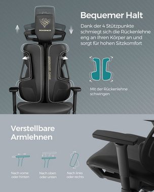 SONGMICS Gaming-Stuhl, Bürostuhl, Textur mit Karbonfaser-Effekt, höhenverstellbar