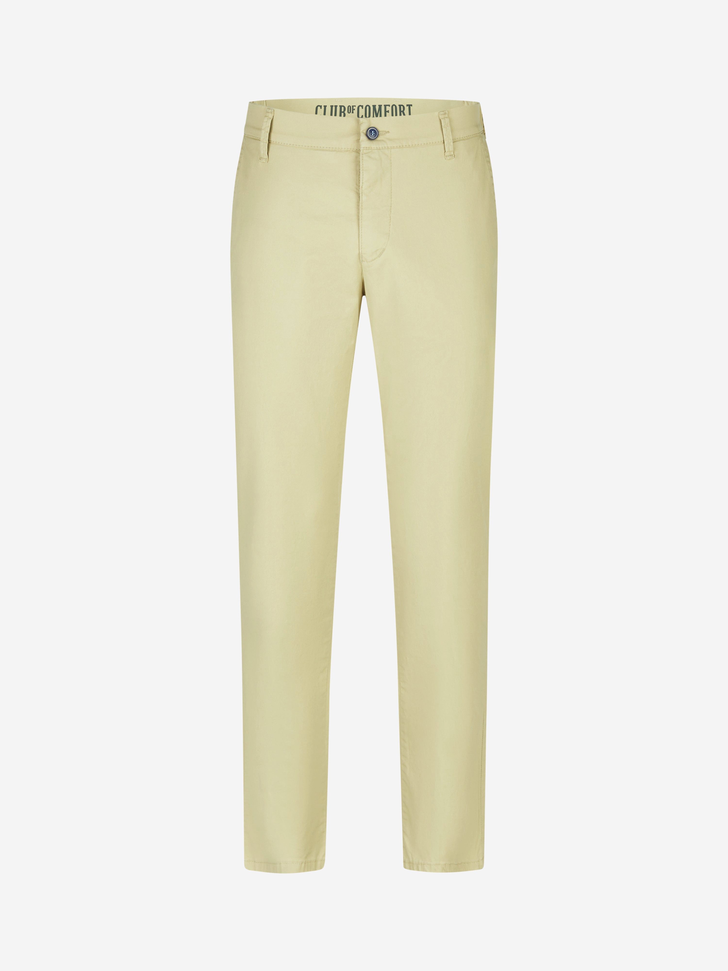 Club of Comfort Chinohose Chino/Flat Front Hose FOXX 8109 - gelb - Herrenhose - 27 ["Chino als einfach gestylte Hosenform, die die Balance zwischen