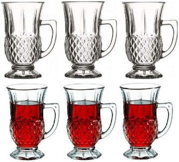 Pasabahce Gläser-Set Istanbul, Glas, 6-teiliges Teeglas Set, spülmaschinengeeignet für praktische Nutzung