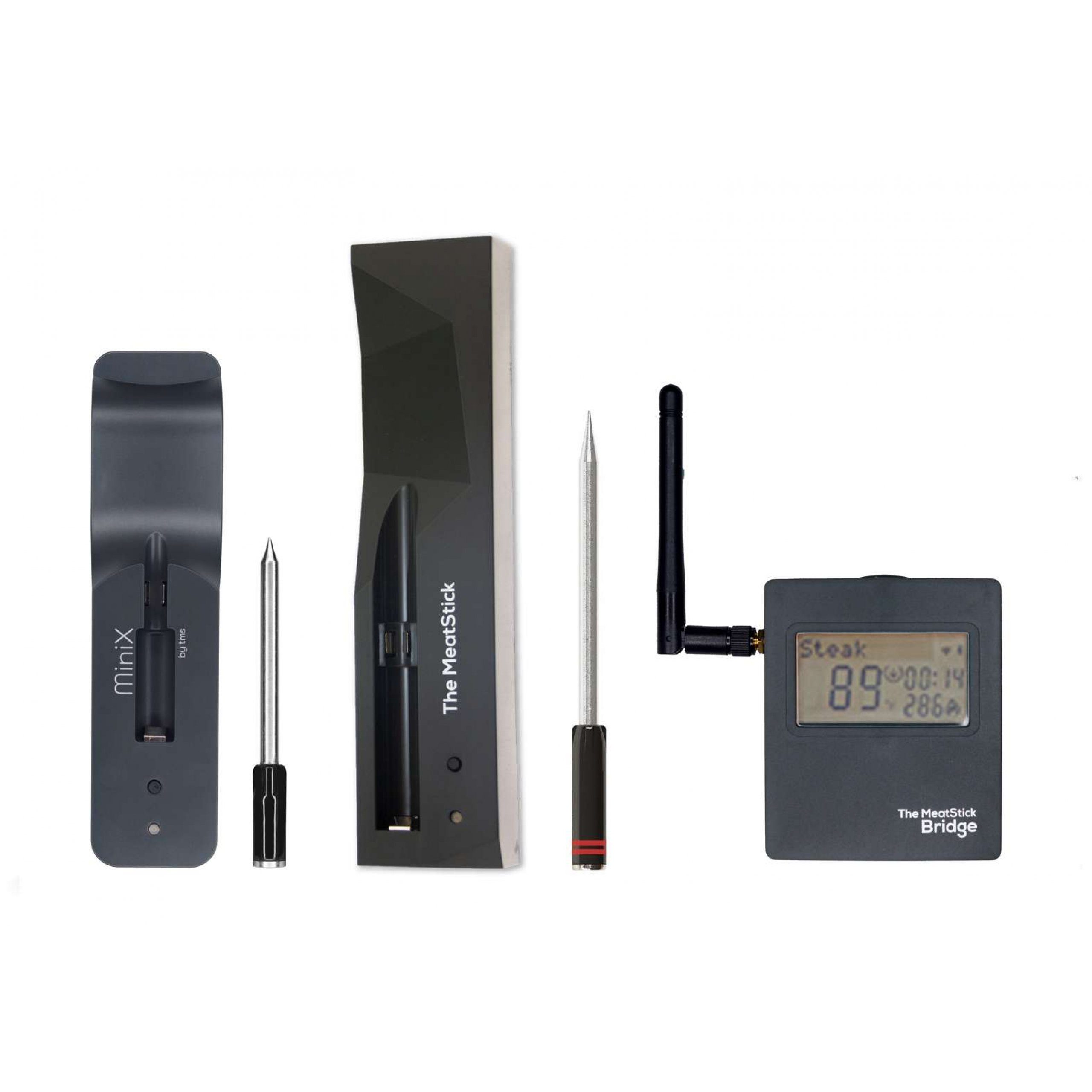 The Meatstick Grillthermometer The Meat Stick & Meat Stick Mini X - WiFi Combo SET 8 mit Ladegerät