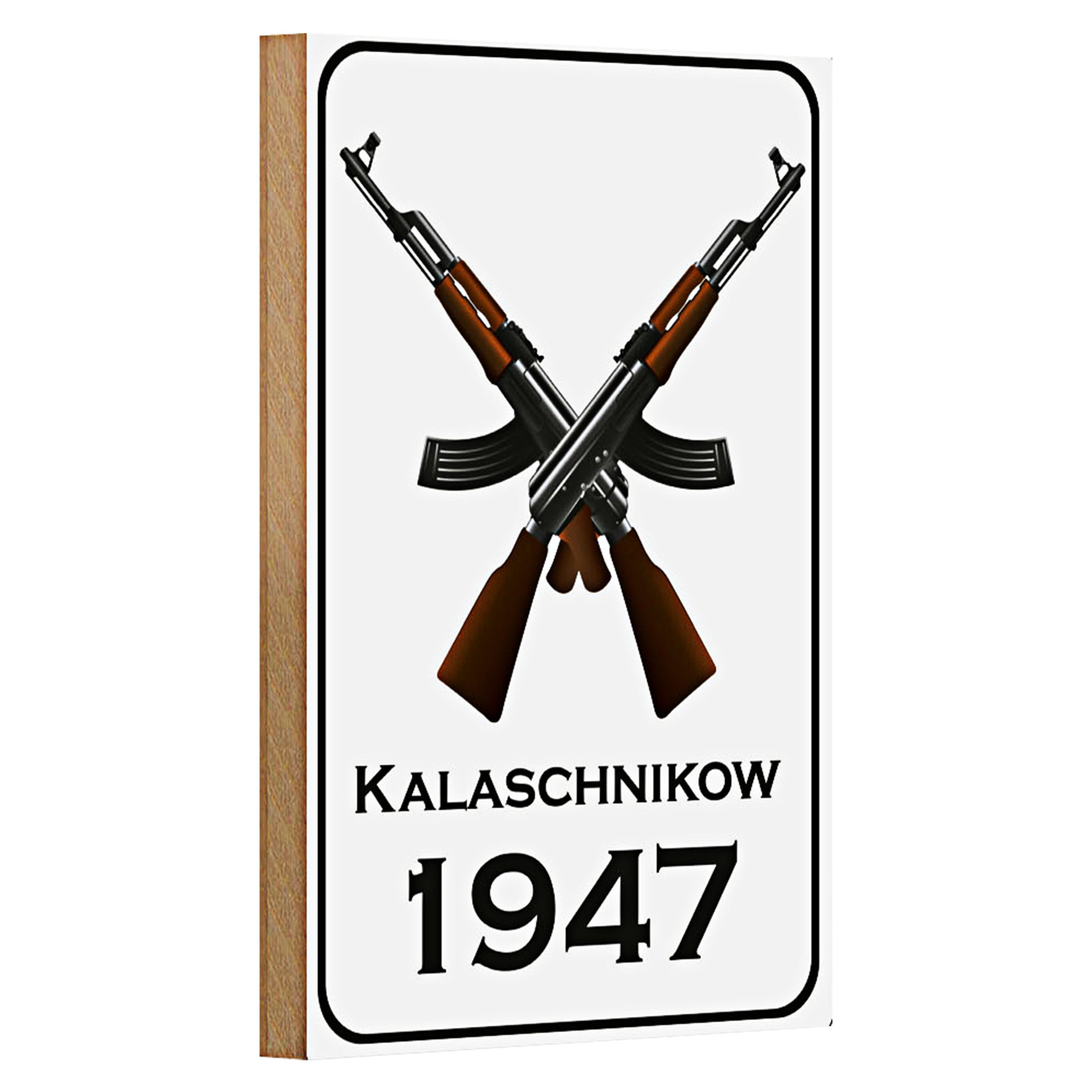 Roomando Holzbild Gewehr 12x18cm Kalaschnikow 1947