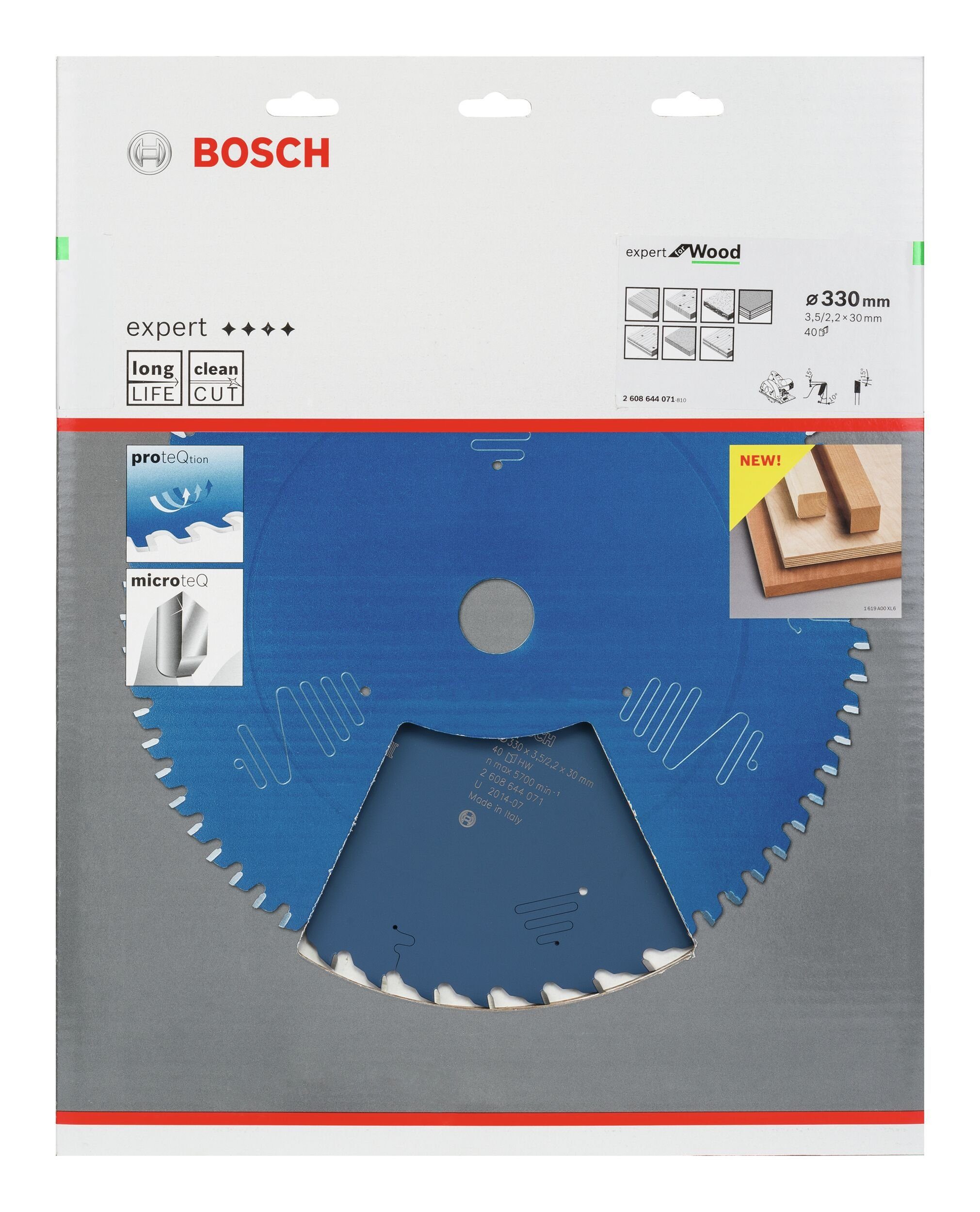 BOSCH Kreissägeblatt Expert 40Z, For Wood 30 mm x 3,5 x 330 