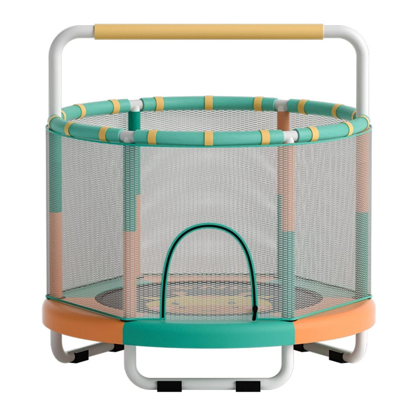 Jumpeak Kindertrampolin Kindertrampolin, Indoor-Trampolin für zu Hause, Kinder-Sprungbett, Ø 120 cm, Höhenverstellbar in drei Positionen, …