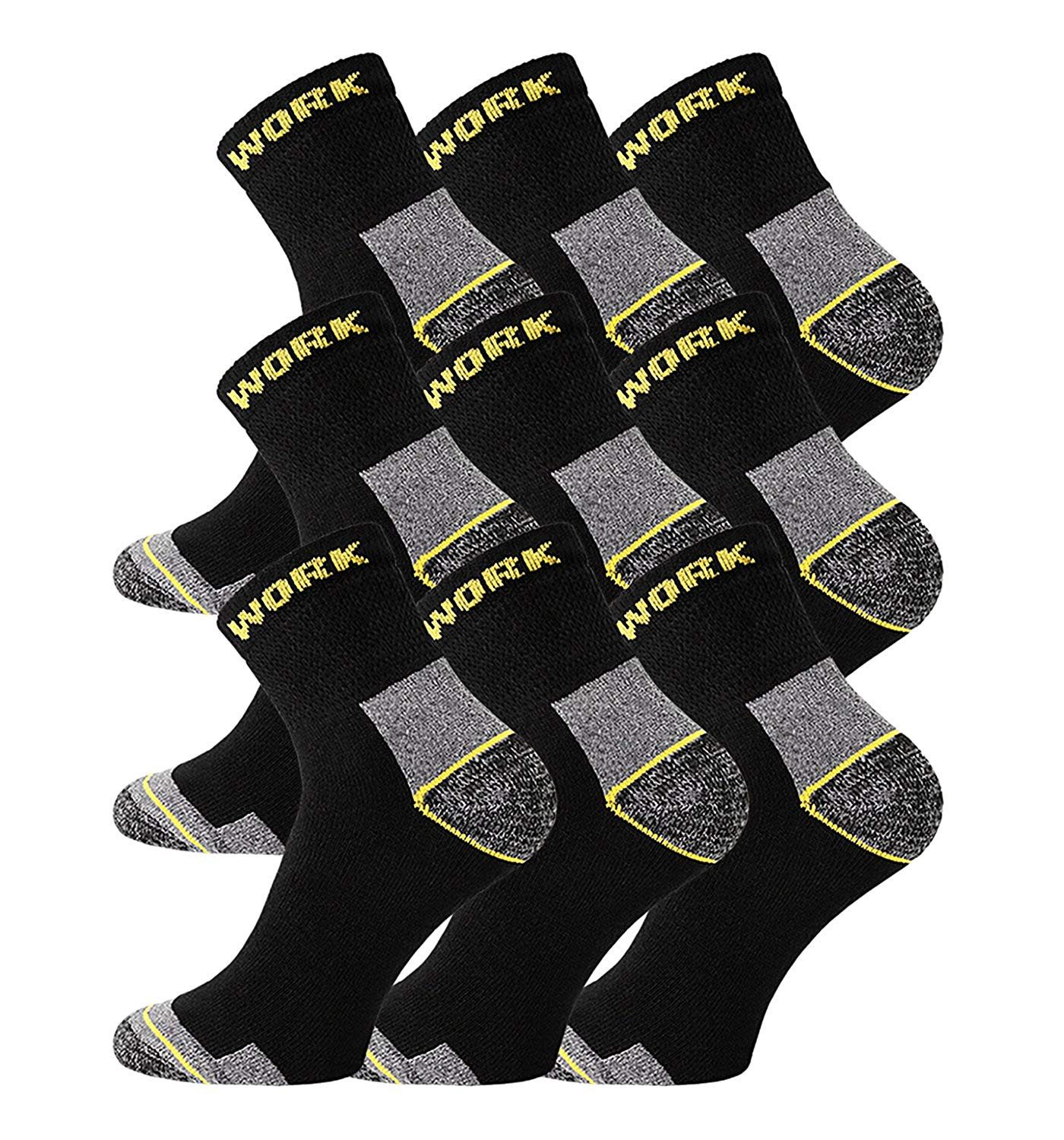 FussFreunde Arbeitssocken 9 Paar robuste Herren Arbeits-Work Socken Kurzsocken
