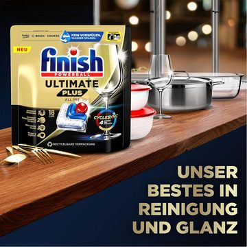FINISH Ultimate Plus All in 1 Spülmaschinen Caps Spülmaschinentabs (Spar-Pack, [252-St. Kapsel Fettlösekraft und Glanz)