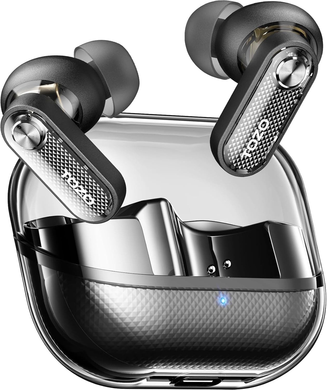 TOZO Bluetooth 5.4 Kopfhörer mit ANC, ENC & 35h Akku In-Ear-Kopfhörer (Die integrierten Mikrofone mit ENC Technologie sorgen für klare Telefonate und eine zuverlässige Sprachübertragung auch in lauten Umgebungen., Kabellose Noise Cancelling Kopfhörer mit App, IPX5 & starkem Sound)