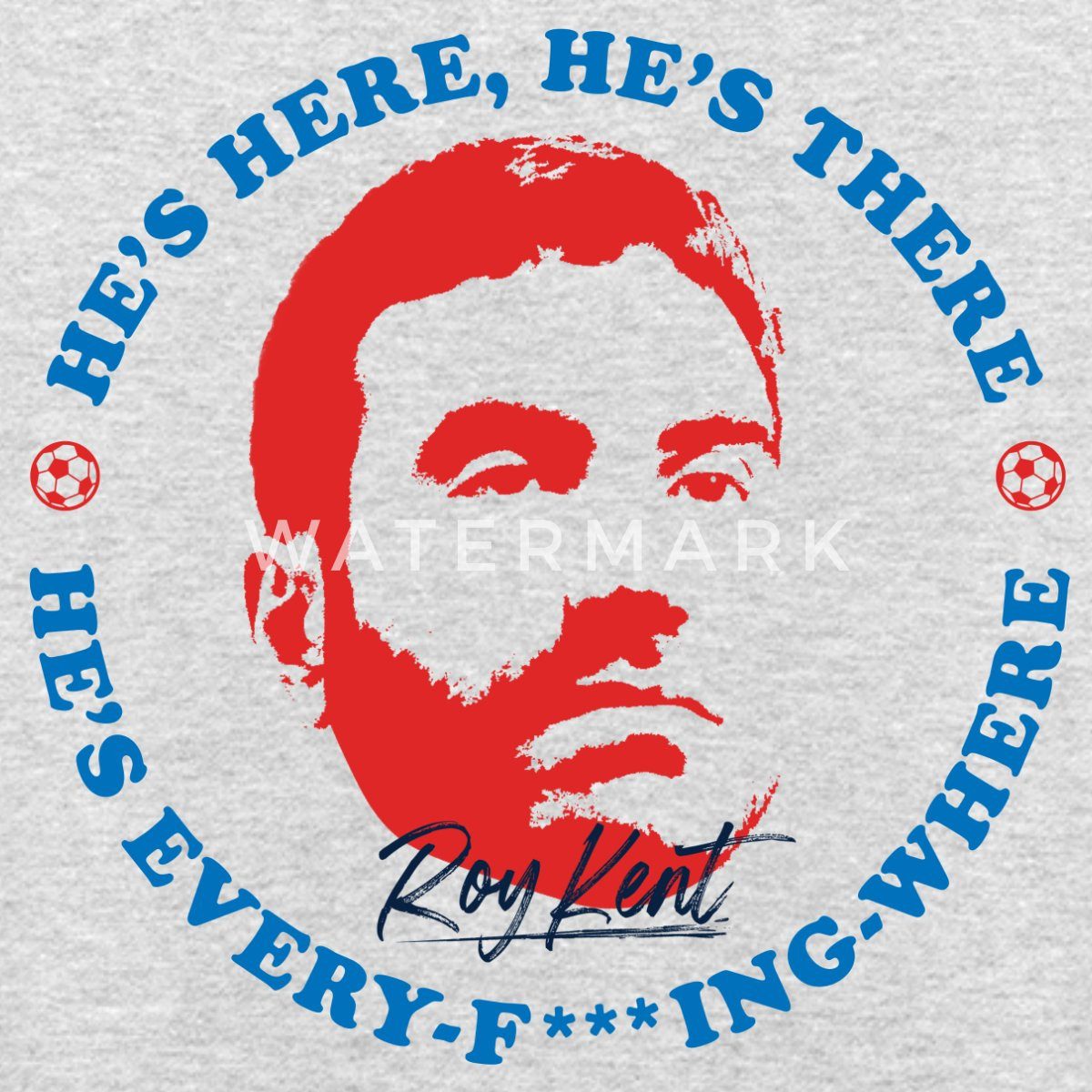 Spreadshirt Hoodie Ted Lasso Roy Kent He's Here He's There Unisex Hoodie (1-tlg)