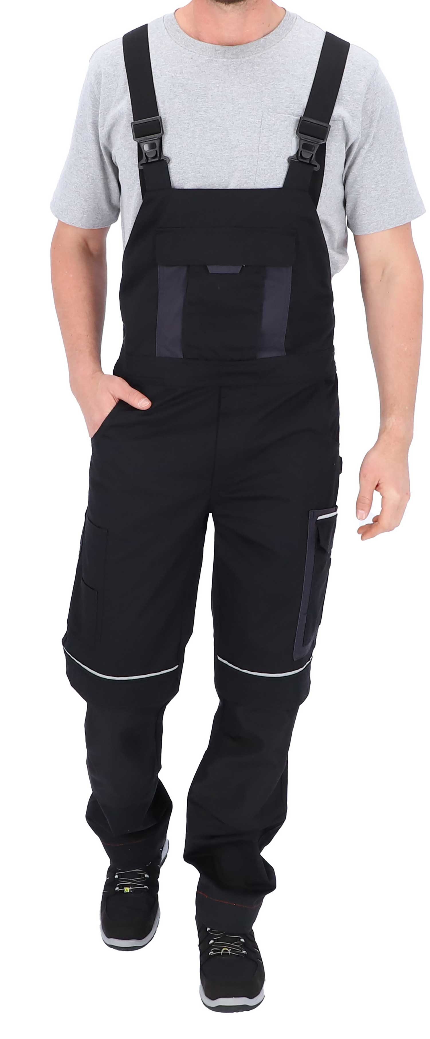 ELIWORX Arbeitslatzhose Stretch Einsatz bequeme robuste flexible Herrenhose Smartes Taschen-Design ideal für Handwerk Heimwerk und Baugewerbe