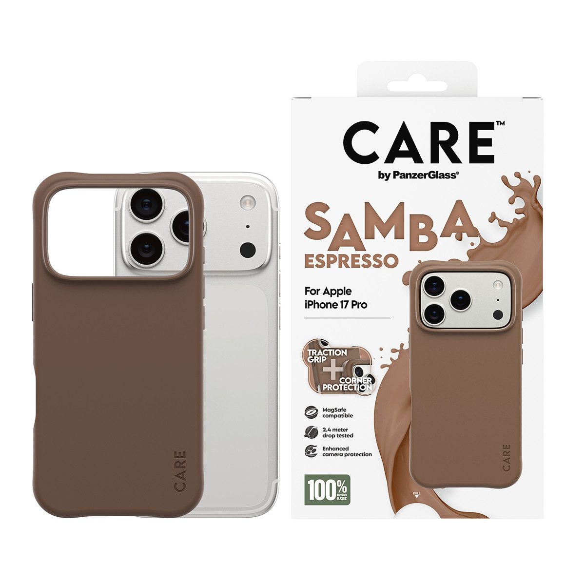 CARE by PanzerGlass Handyhülle Samba MagSafe Case für Apple iPhone 17 Pro, Backcover, Schutzhülle, Handyschutzhülle, Case, Schutzcase, stoßfest