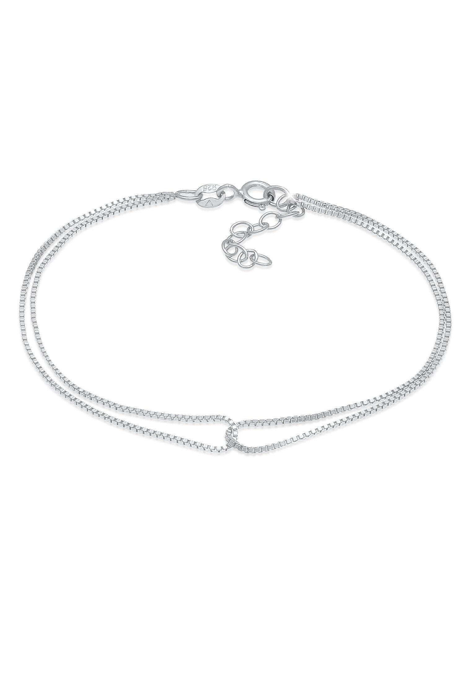 Gliederarmband Infinity Verschlungen Venezianer Basic 925 Silber