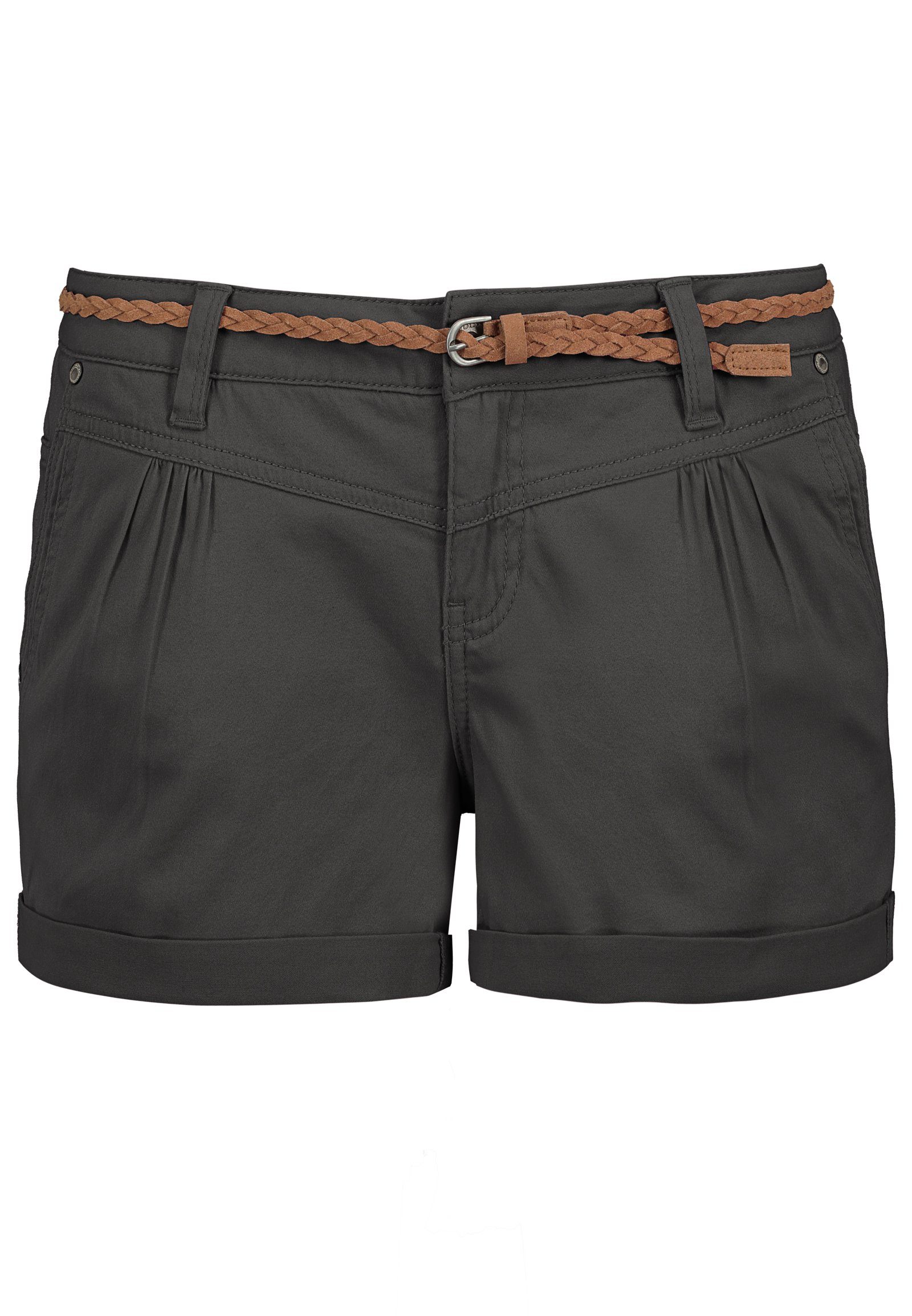SUBLEVEL Chinoshorts Damen Stretch-Shorts mit Flechtgürtel Sommerhose, Bermudashorts, kurze Chinohose – Bild 4 von 5