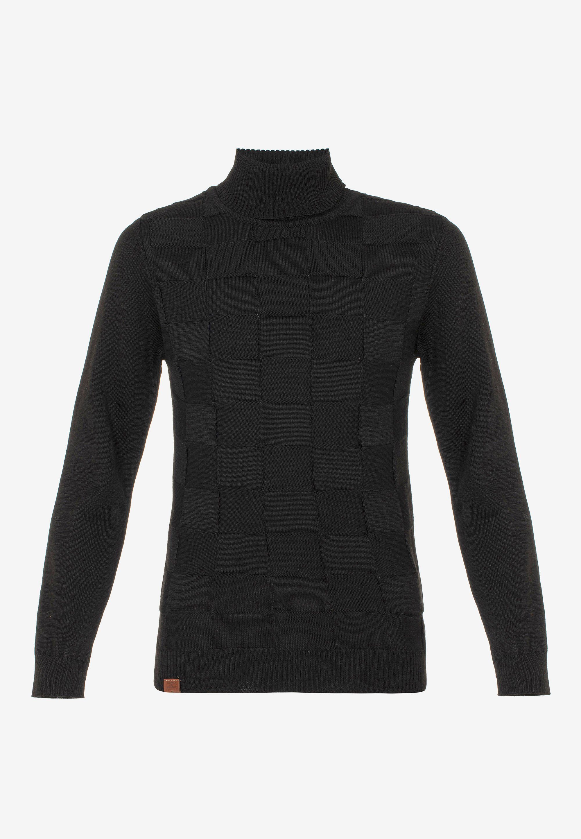 Top-Angebot Cipo & Baxx Strickpullover mit edlem Karomuster schwarz