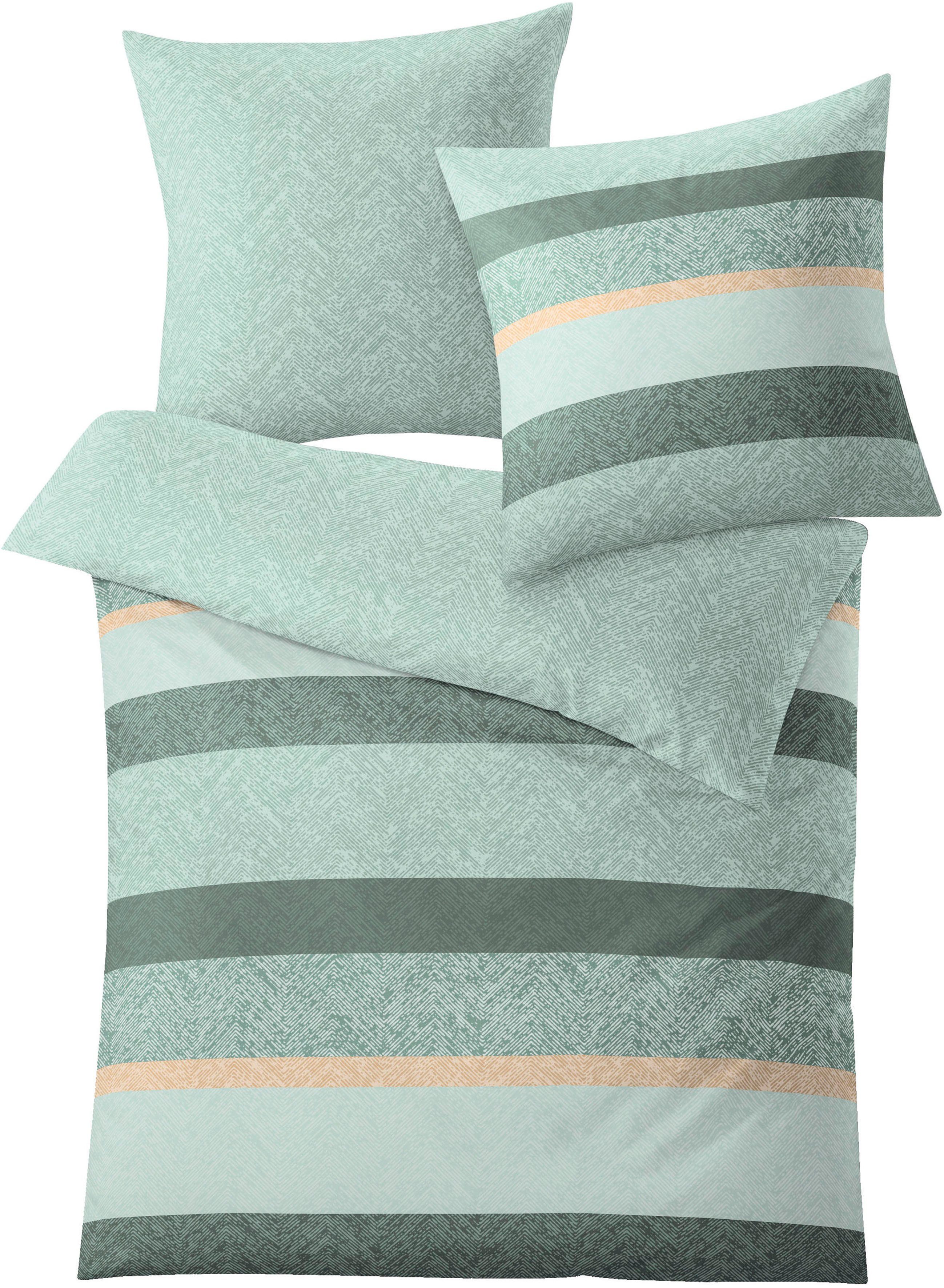 Kleine Wolke Wendebettwäsche Gwen, Mako-Satin, 2 teilig, mit Streifen