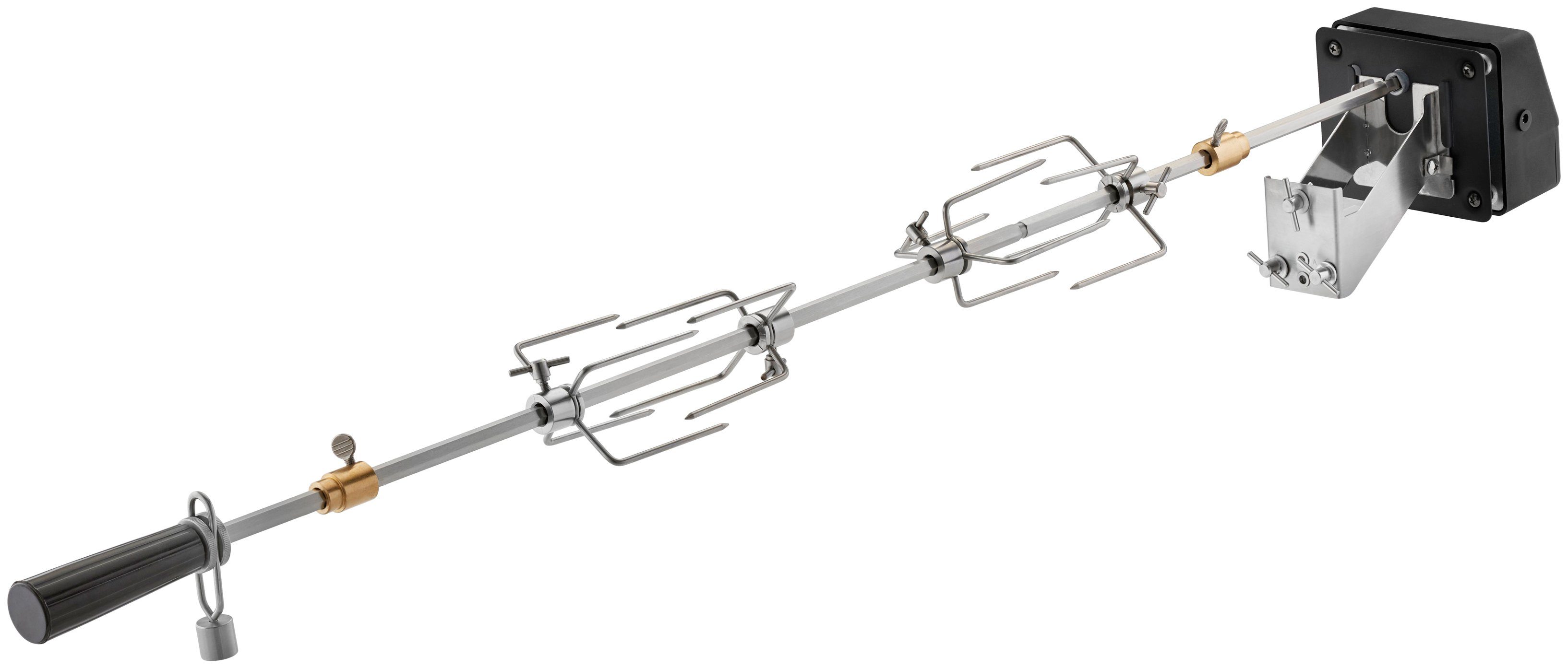 RÖSLE Drehspieß Premium, 25436, für BBQ-Stationen VIDERO G4/G6 und MAGNUM G4, Edelstahl