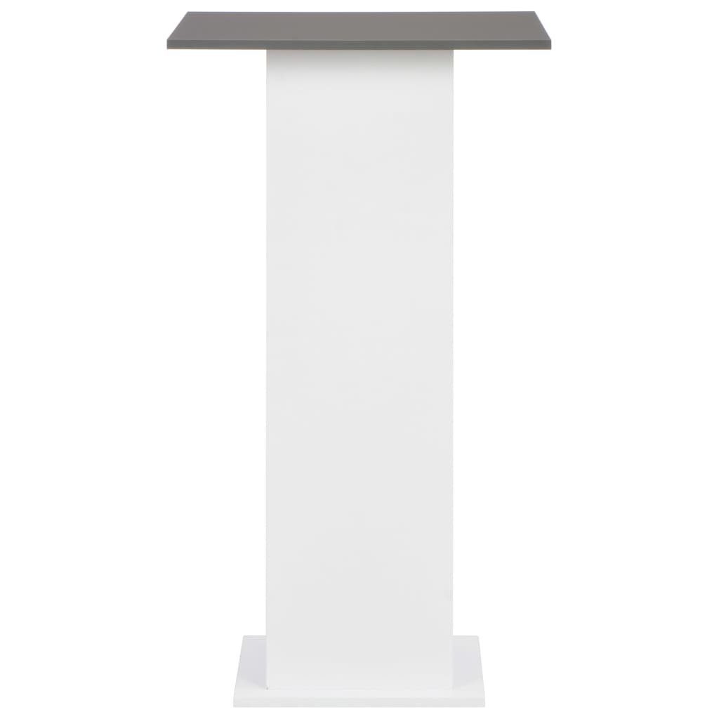 vidaXL Esstisch Bartisch Weiß und Anthrazitgrau 60x60x110 cm (1-St)