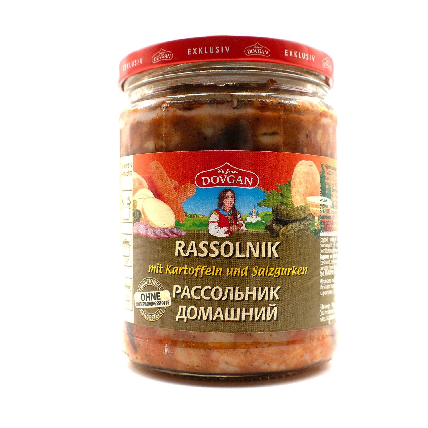 Dovgan Süßigkeit, 1 x 480 g, Rassolnik – Suppe mit Kartoffeln und Salzgurken (traditionell)