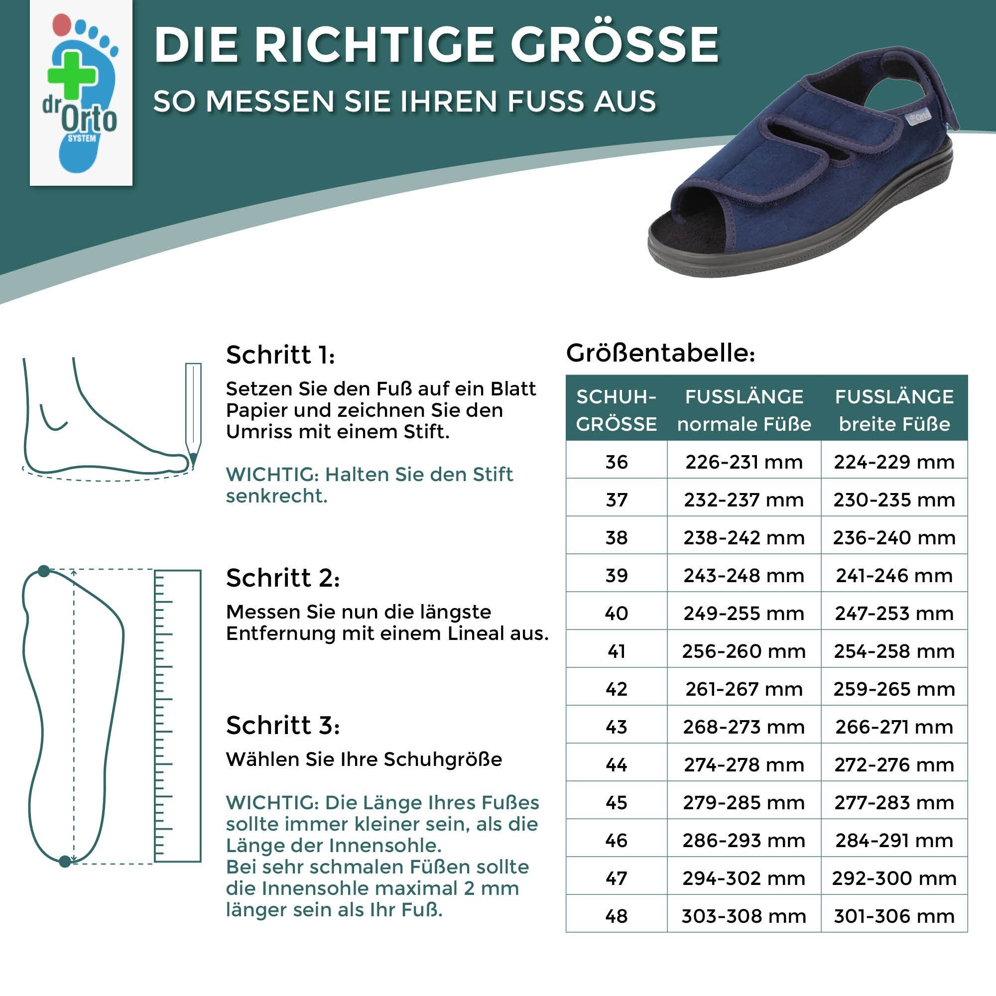 Dr. Orto Lissabon Klettsandalen Damen Sandale Komplettes Öffnen