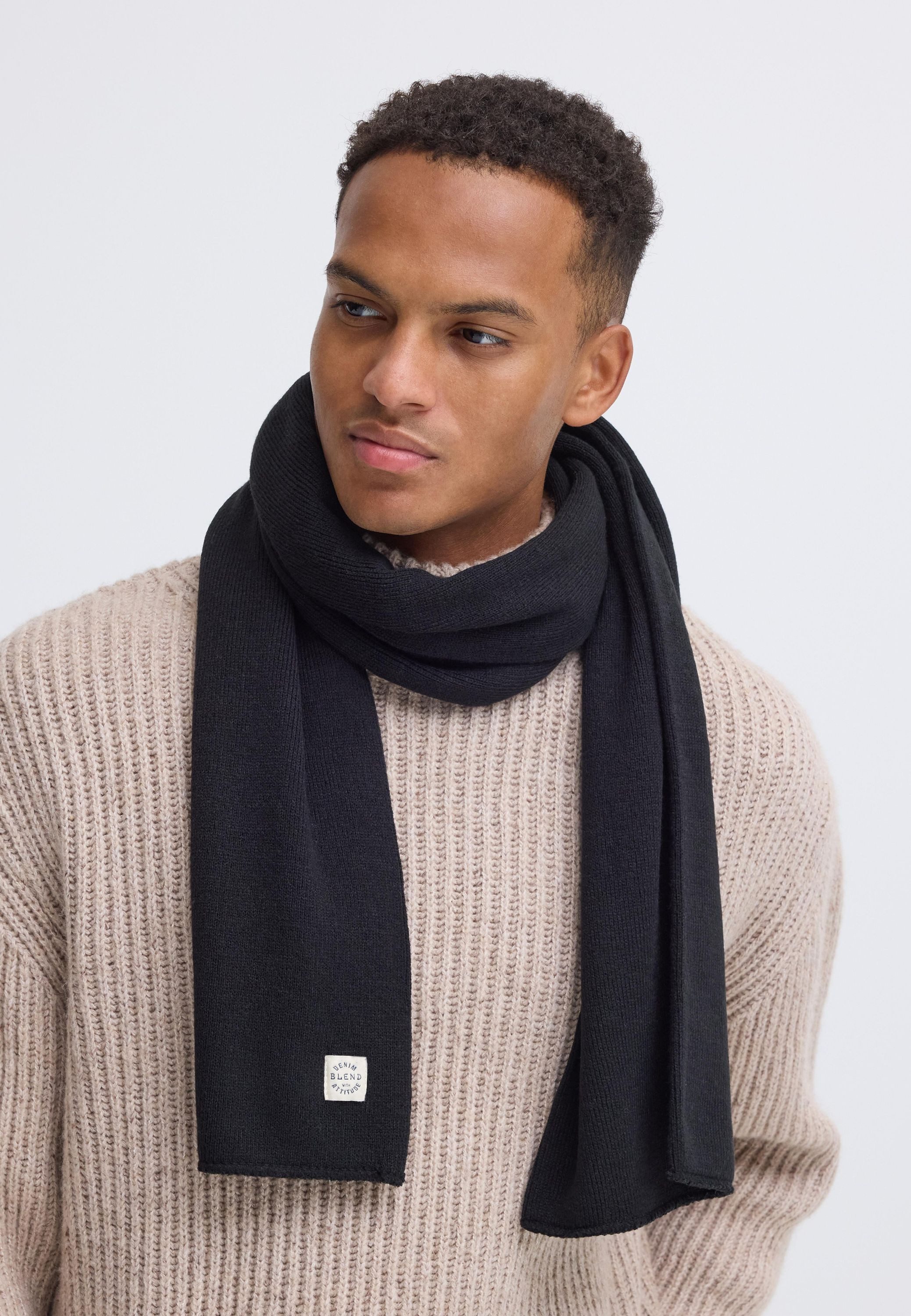 Blend Strickschal BHScar, Schal mit Logobadge