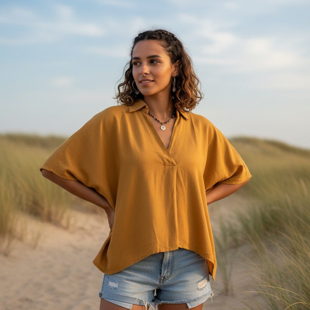 Guru-Shop Longbluse Weites Boho Blusentop mit Fledermausärmeln,.. alternati günstig online kaufen