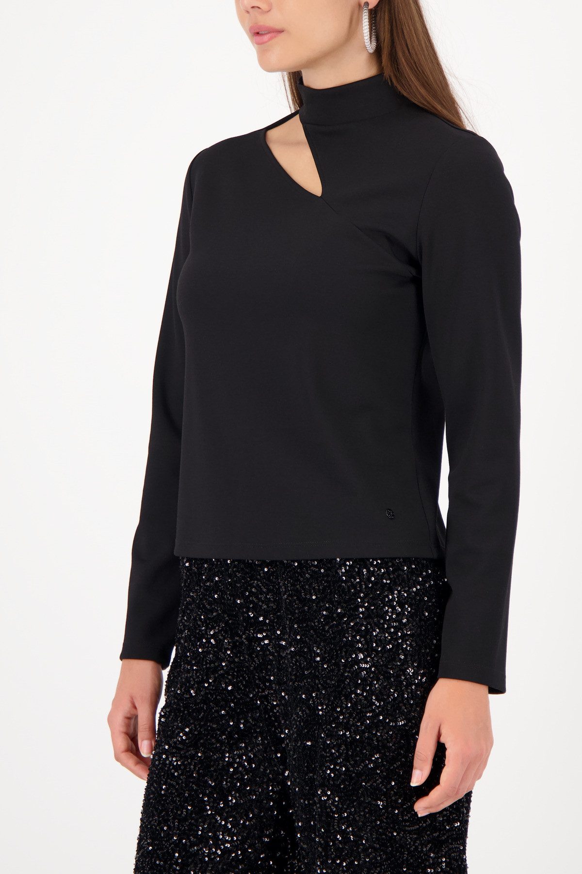 Monari Sweatshirt Sweatshirt Cutout Regular fit mit Stehkragen günstig online kaufen