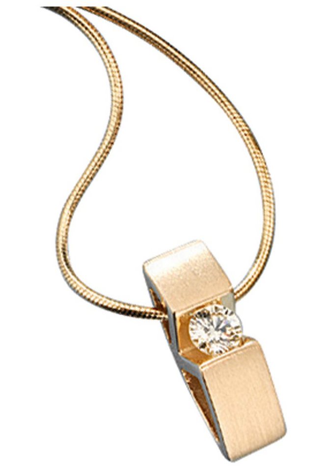 JOBO Kette mit Anhänger, 585 Gold mit 1... JOBO Kette mit Anhänger, 585 Gold mit 1...