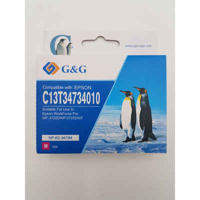 G&G Tonerpatrone Kompatible Tinte zu Epson C13T34734010, 34XL, Magenta, ca. 950 Seiten