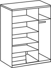 Wimex Schwebetürenschrank Emden moderner Kleiderschrank mit Spiegel und Schubladen BESTSELLER Schlafzimmer Schrank Garderobenschrank mit Schwebetüren Topseller