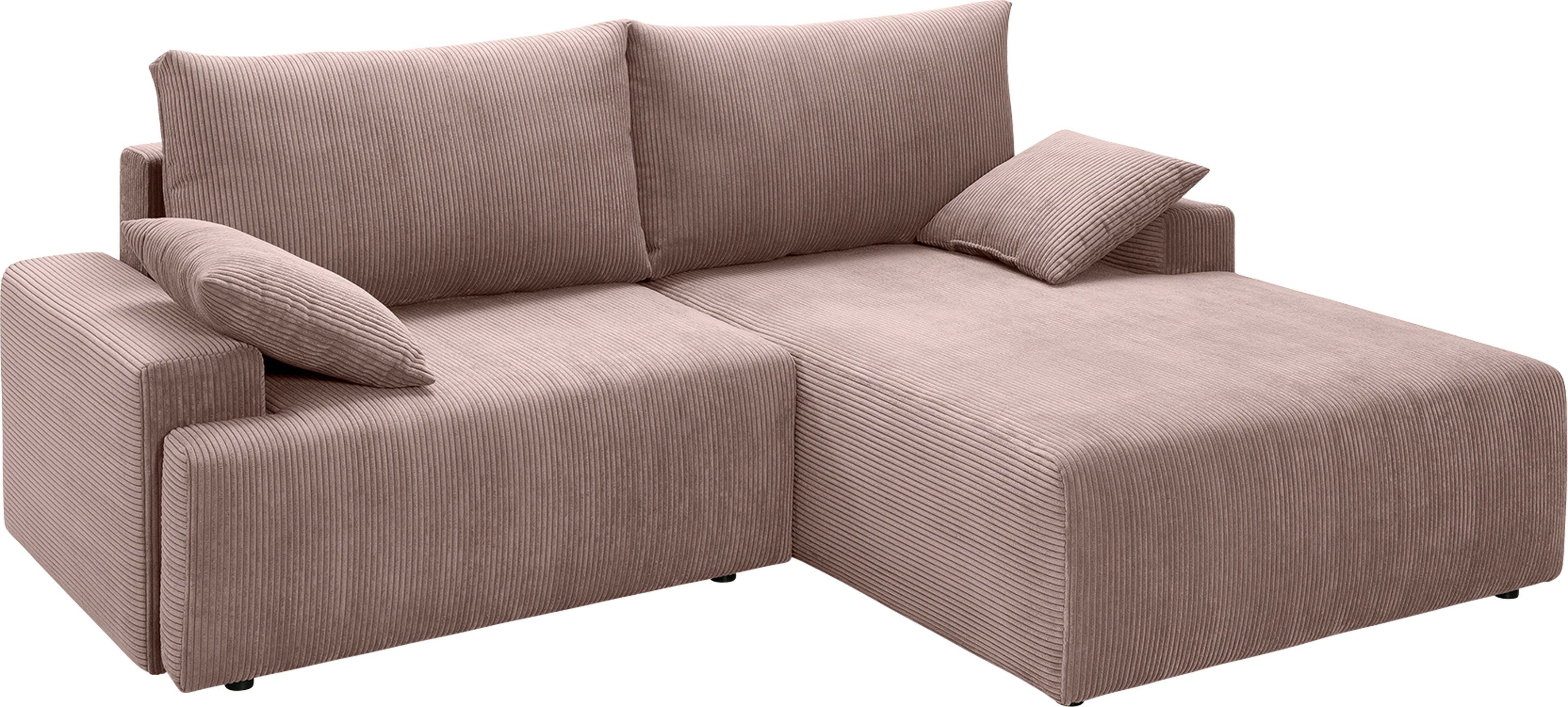 sofa Ecksofa inklusive und cappuccino exxpo Bettfunktion in Bettkasten Orinoko, verschiedenen fashion - Cord-Farben