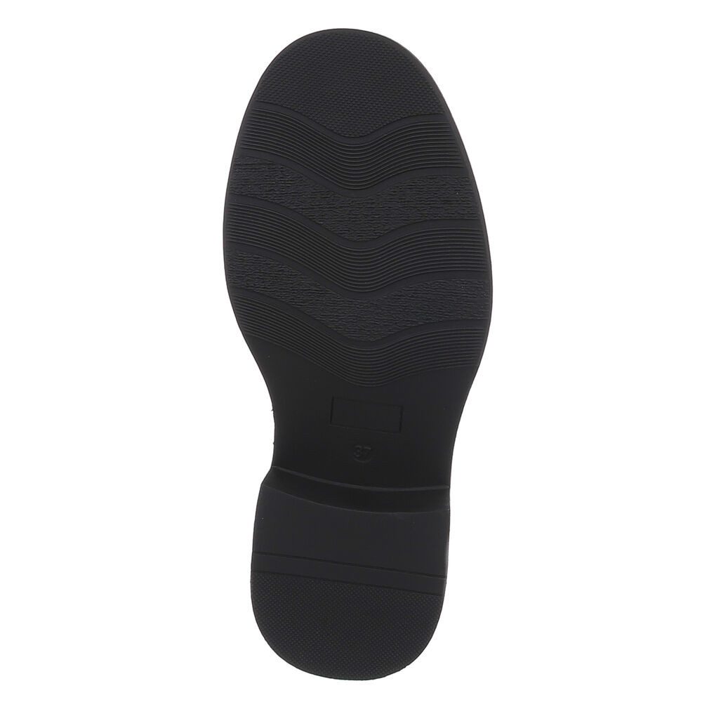 Ital-Design Damen Stiefel mit Schnürung und blockabsatz für Alltag Schnürstiefelette (90598764) Blockabsatz Stiefeletten in Schwarz