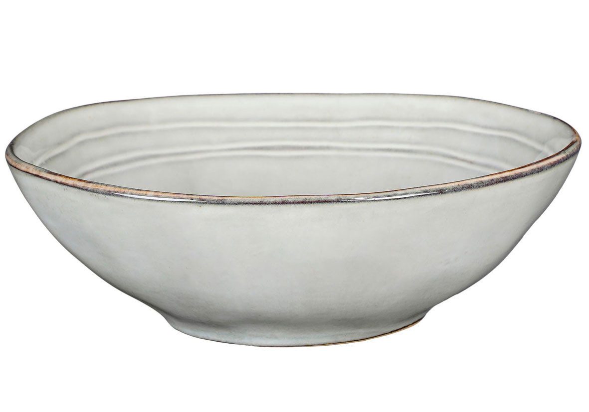 Mica Decorations Suppenteller Mica Schale Tabo grau, Ø 20 cm x 6,5 cm