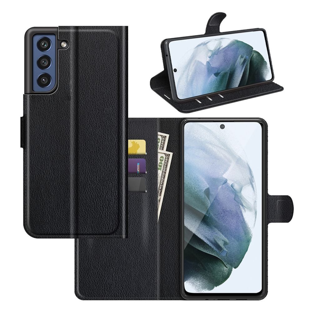 betterfon Smartphone-Hülle Handytasche für Klapphülle Schwarz, Praktisch: Kartenfächer & Standfunktion integriert