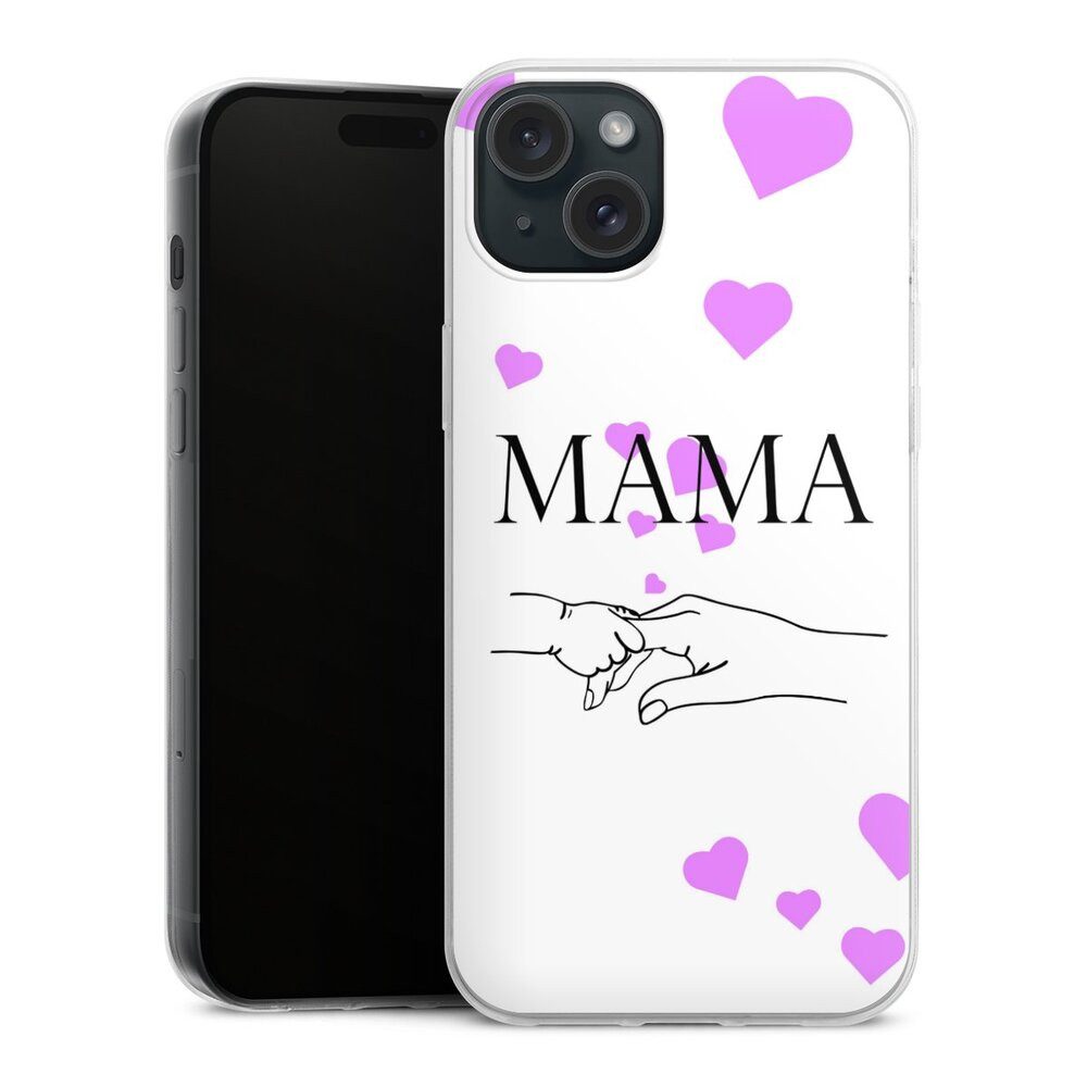 DeinDesign Handyhülle Muttertag Mama Familie Muttertag-Mama und kinder, Apple iPhone 15 Plus Slim Case Silikon Hülle Ultra Dünn Schutzhülle
