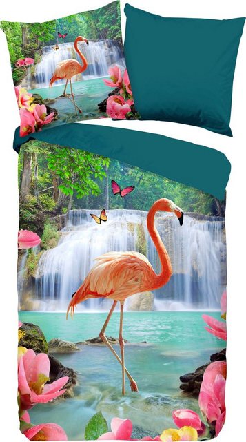 Wendebettwäsche »Flamingo«, PURE luxury collection, mit Flamingo-Otto