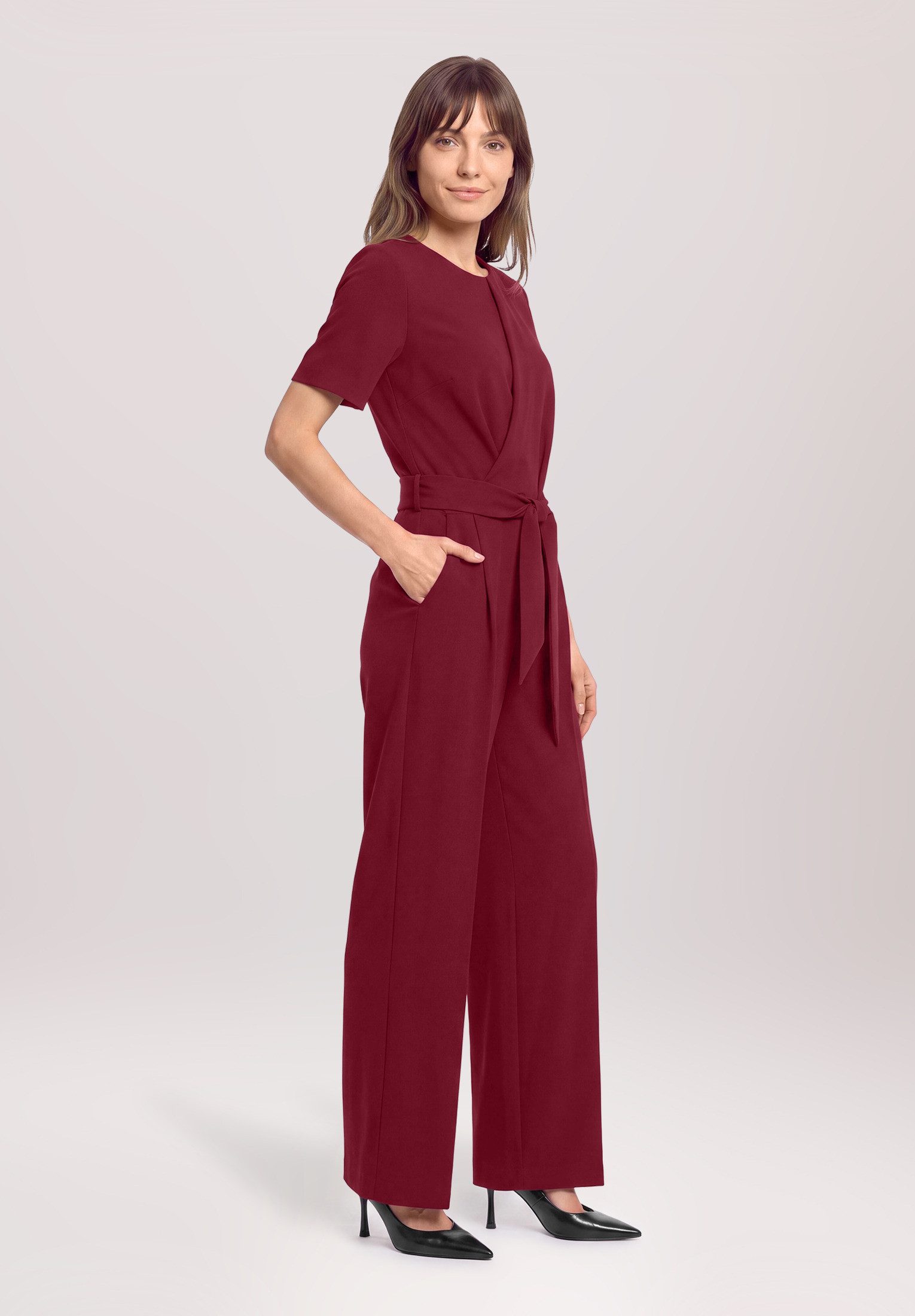 Betty&Co Overall Damen mit Bindegürtel (1-tlg)