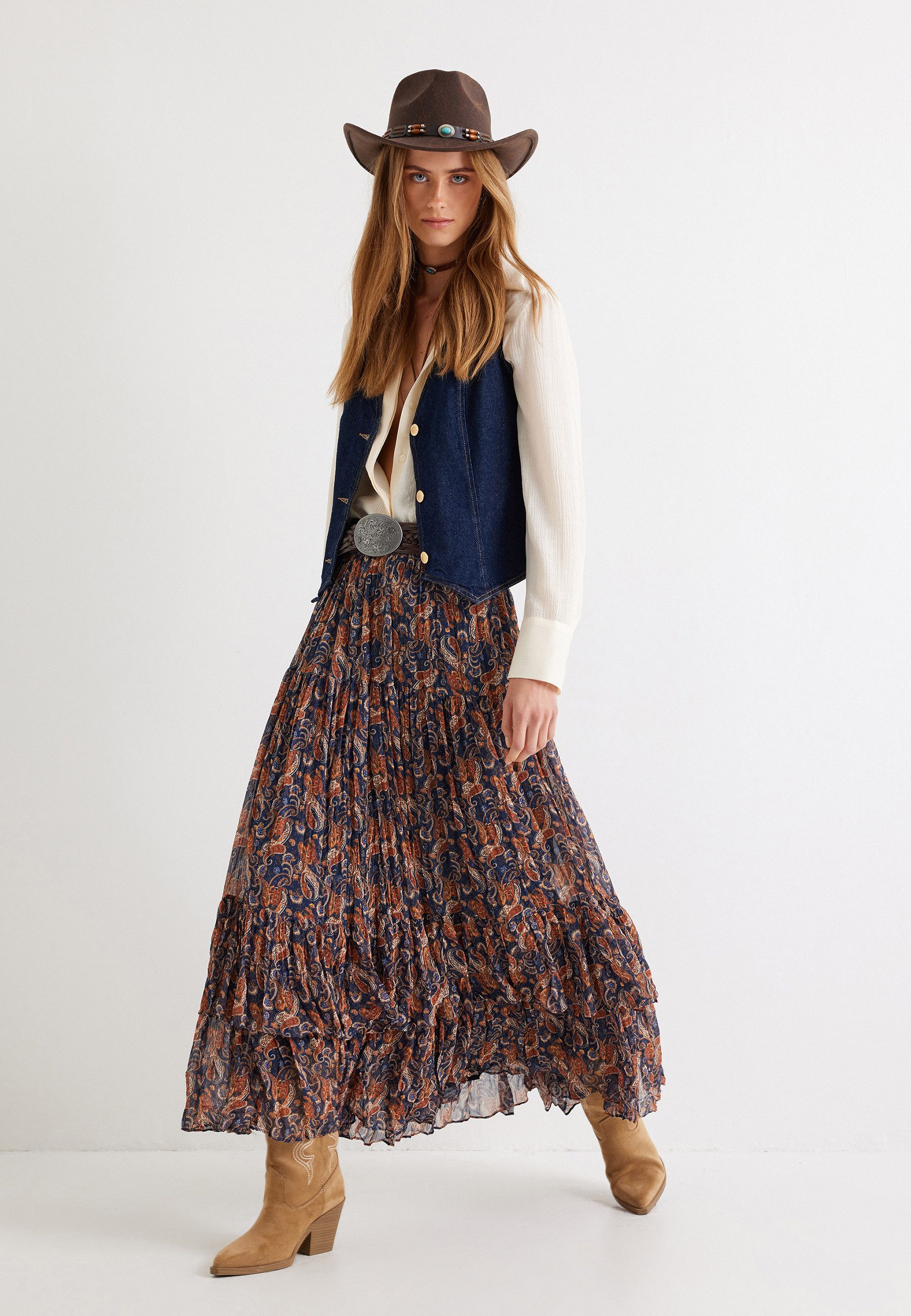 Koton Maxirock Maxi Länge Mit Schlag(Halbkreis) günstig online kaufen