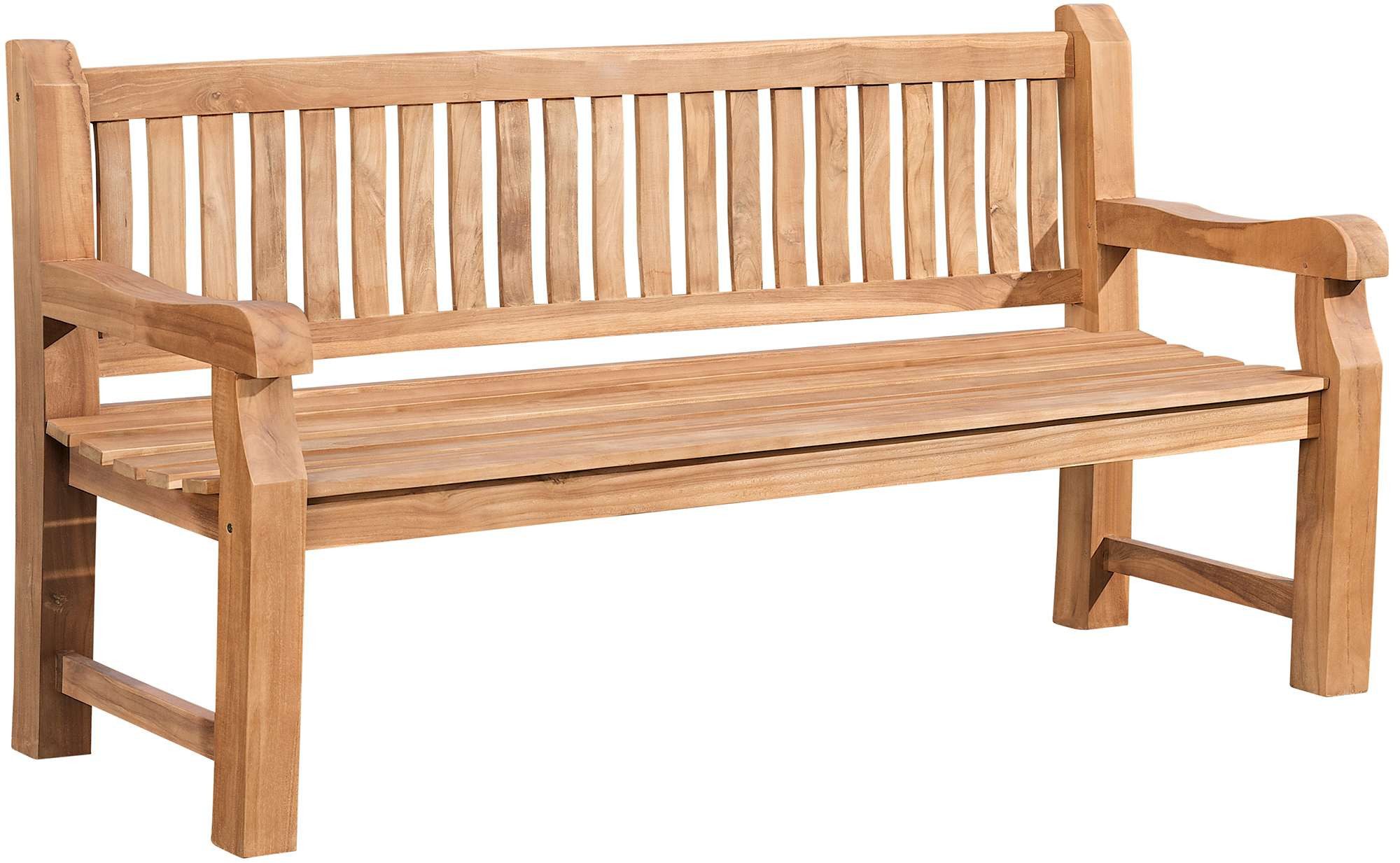 CLP Gartenbank Teakbank Jackson V2, Garten Bank Sitzbank Teak-Holz