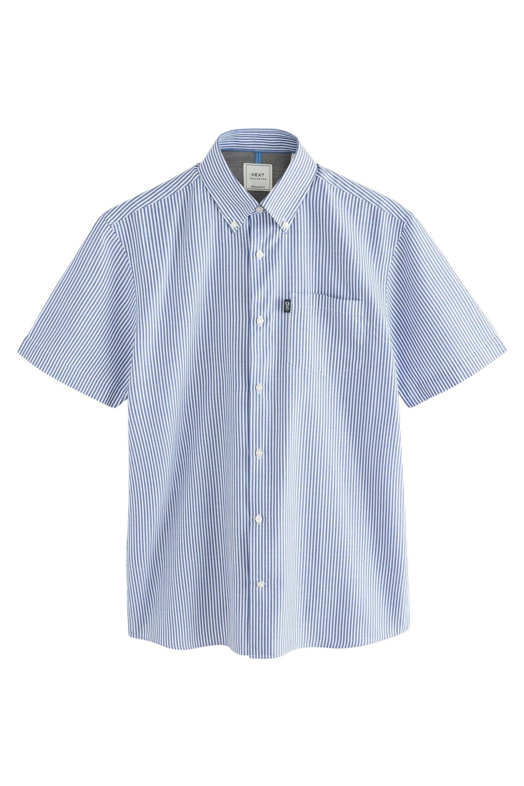Next Kurzarmhemd Bügelleichtes Oxford-Hemd mit Button-down-Kragen (1-tlg)