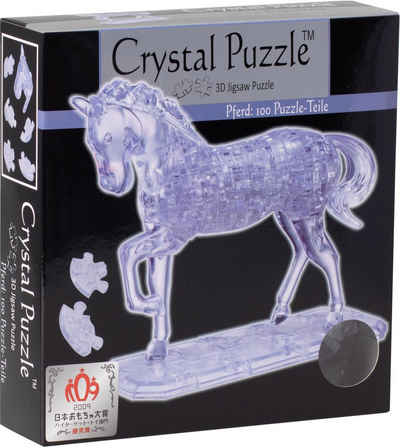 HCM KINZEL 3D-Puzzle Crystal Puzzle, Pferd transparent, 100 Puzzleteile