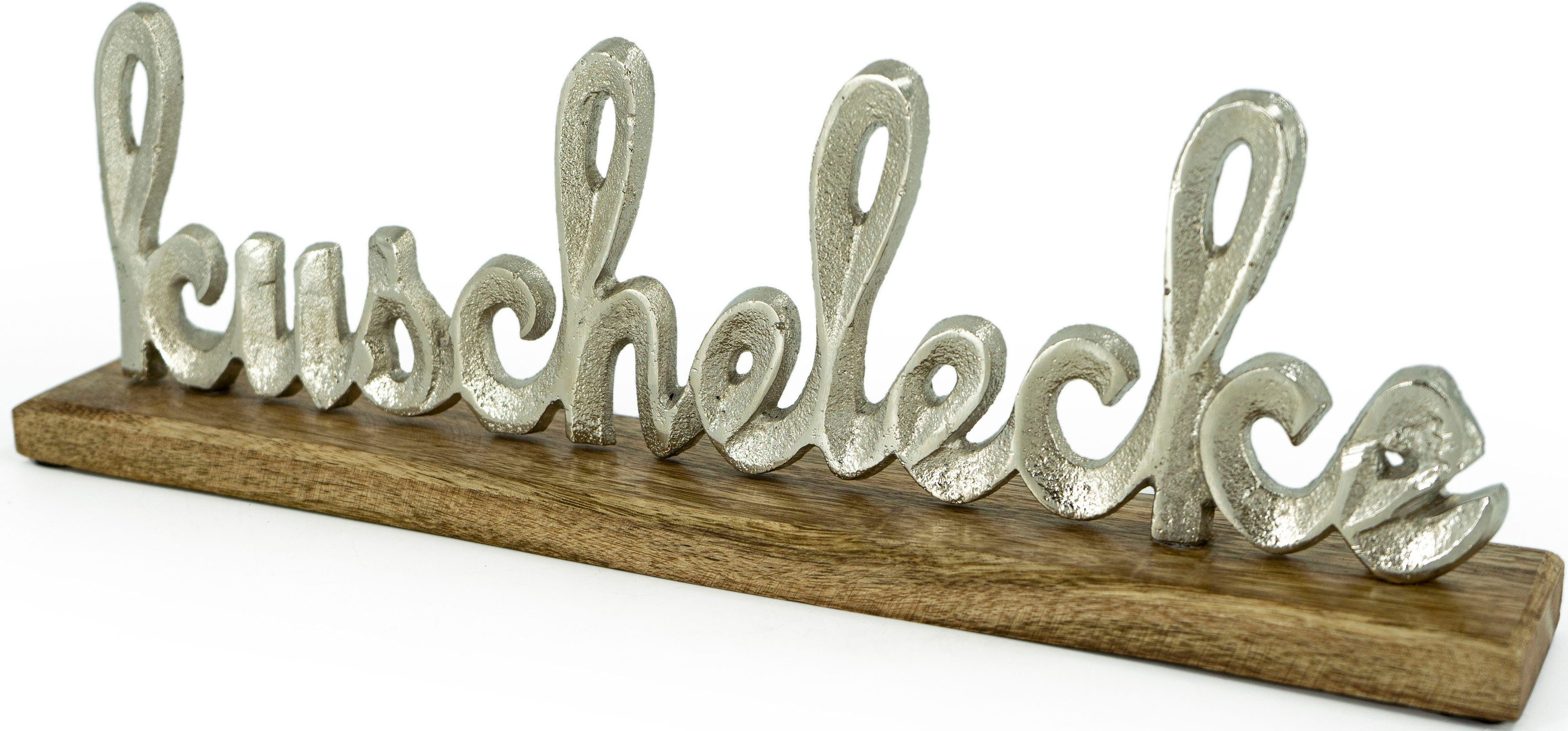 Kuschelecke LIVING und Aluminium aus Holz (1 St), Deko-Schriftzug NOOR