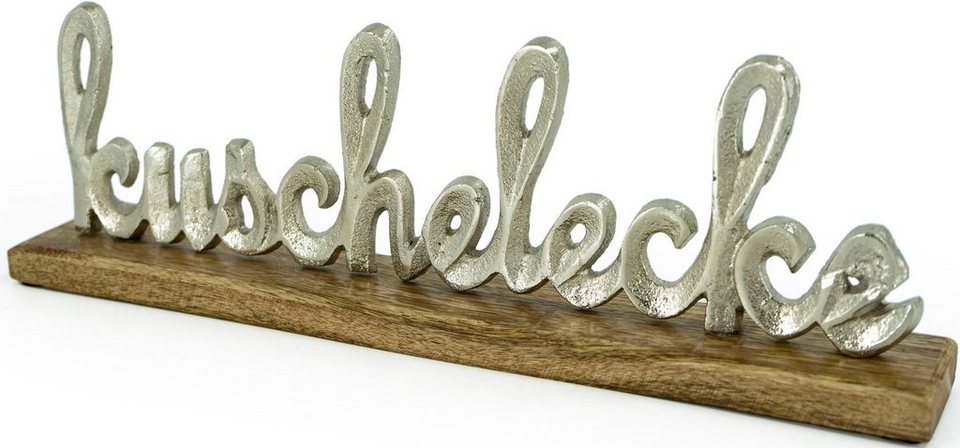 NOOR LIVING Deko-Schriftzug Kuschelecke (1 St), aus Holz und Aluminium
