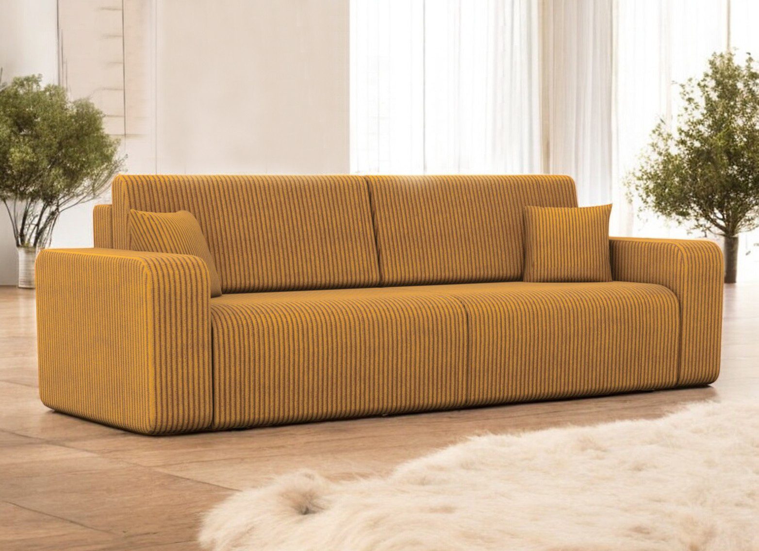 Compleo Schlafsofa mit Bettkasten Cordstoff LAGA günstig online kaufen