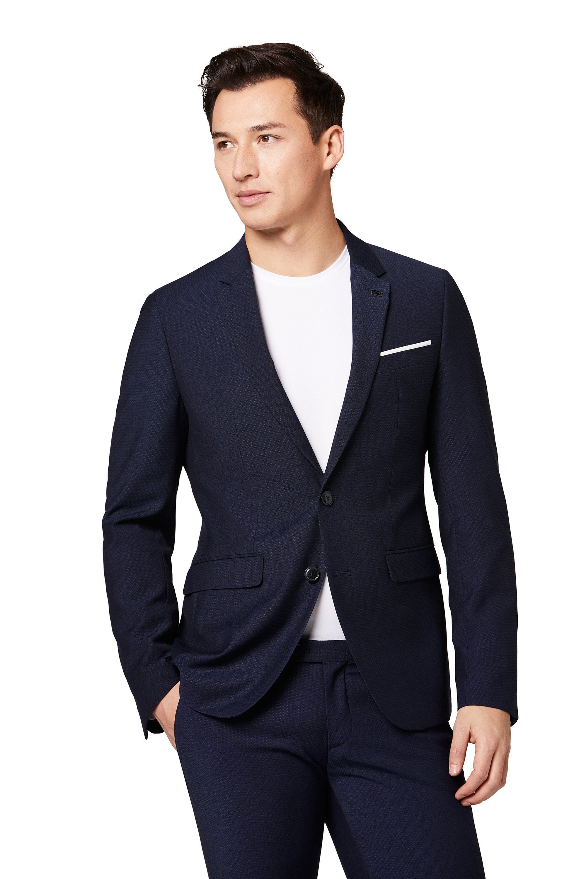 Digel Anzugsakko Nate (1-tlg., Mischgewebe) Abnehmbarer Revers-Pin günstig online kaufen