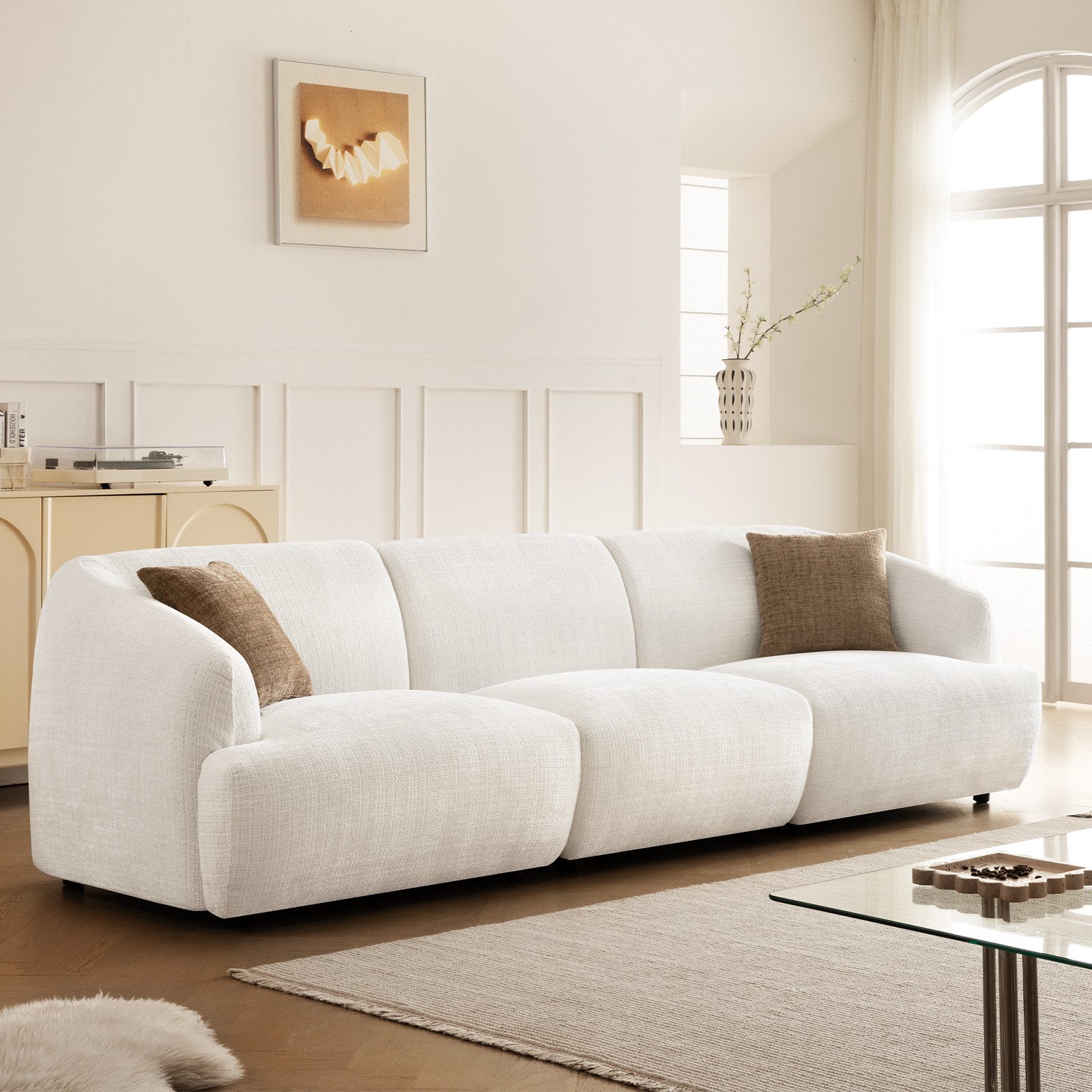 Woltu Sofa, Modulares Sofa, aus Chenille, verstellbaren Füßen