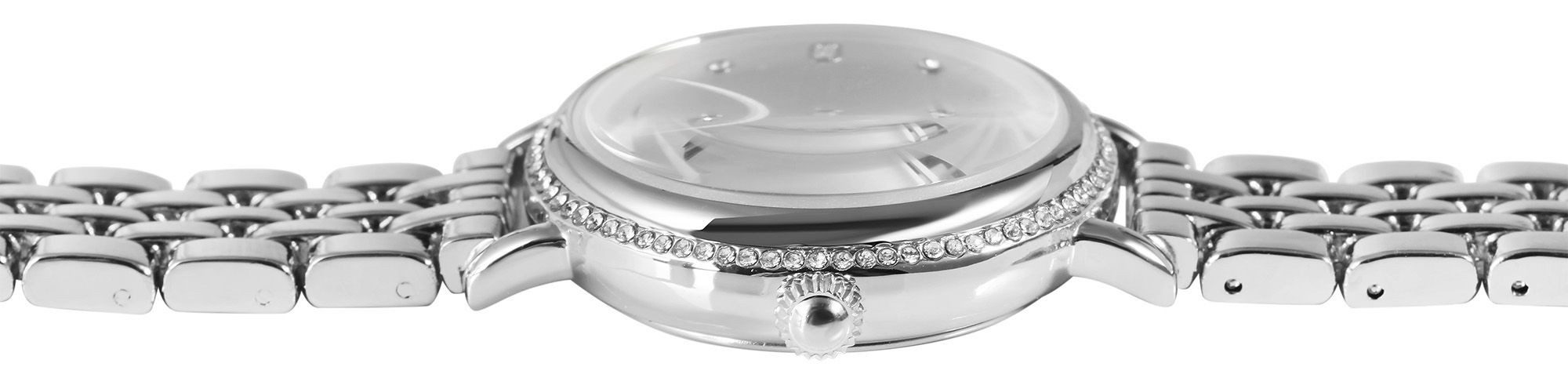 EXCELLANC Quarzuhr 1800248 mit Metallarmband, Similibesatz, Mineralglas günstig online kaufen