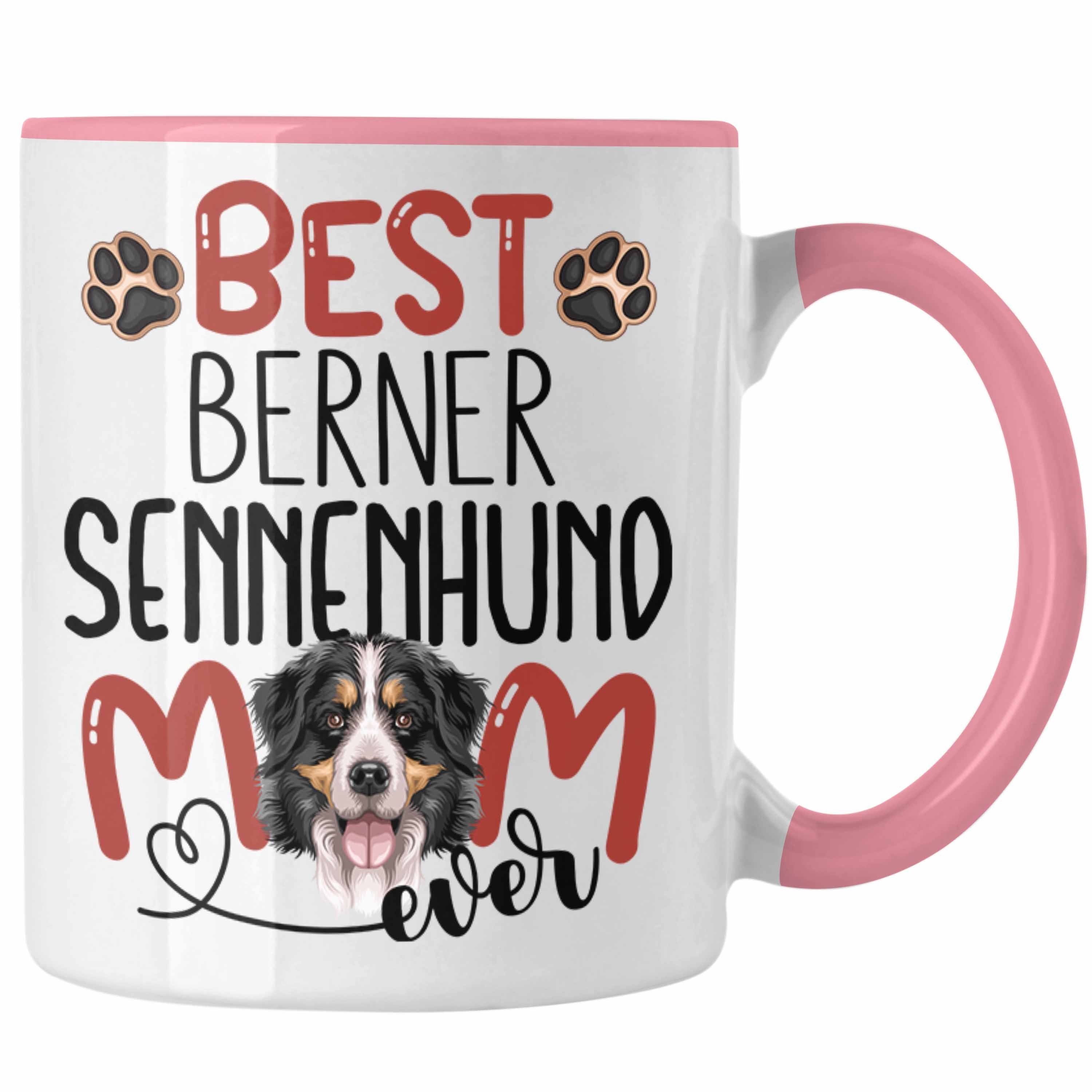 Trendation Tasse Berner Sennenhund Mom Besitzerin Tasse Geschenk Lustiger Spruch Gesche Rosa