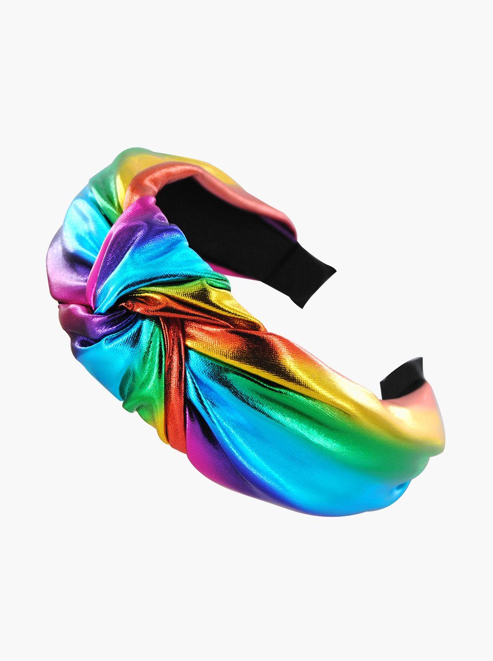 axy Haarreif Breiter Haarreif mit Knoten Metallic-Optik, Vintage Damen Haareifen Haarband