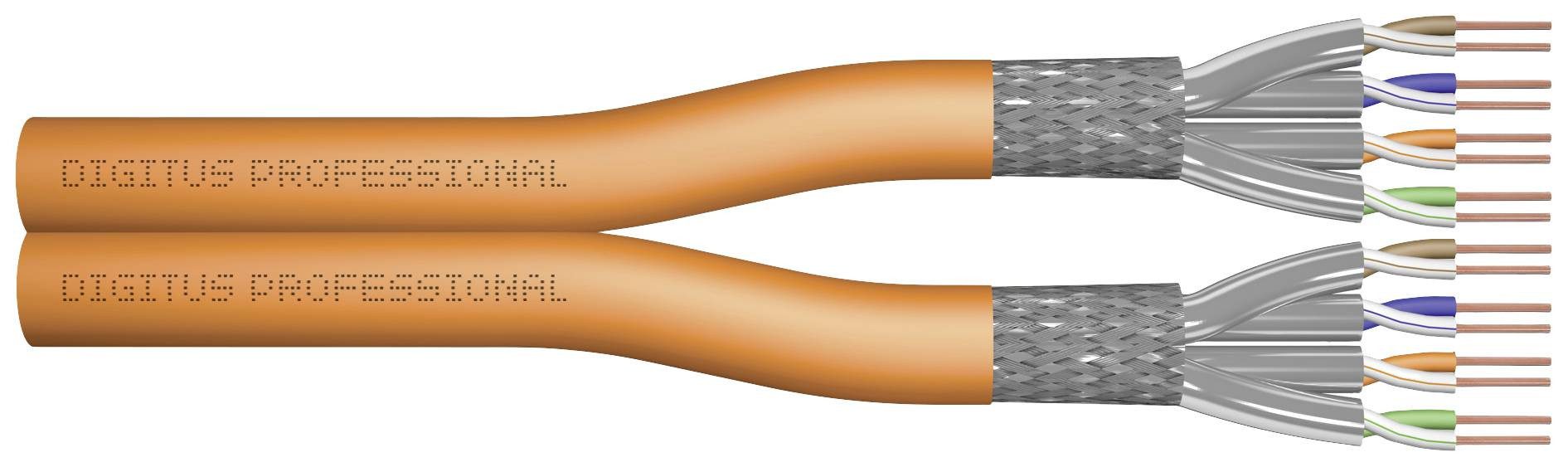DIGITUS Duplex S-FTP PIMF Netzwerk Installationskabel CAT7 Twisted ... Netzwerkkabel