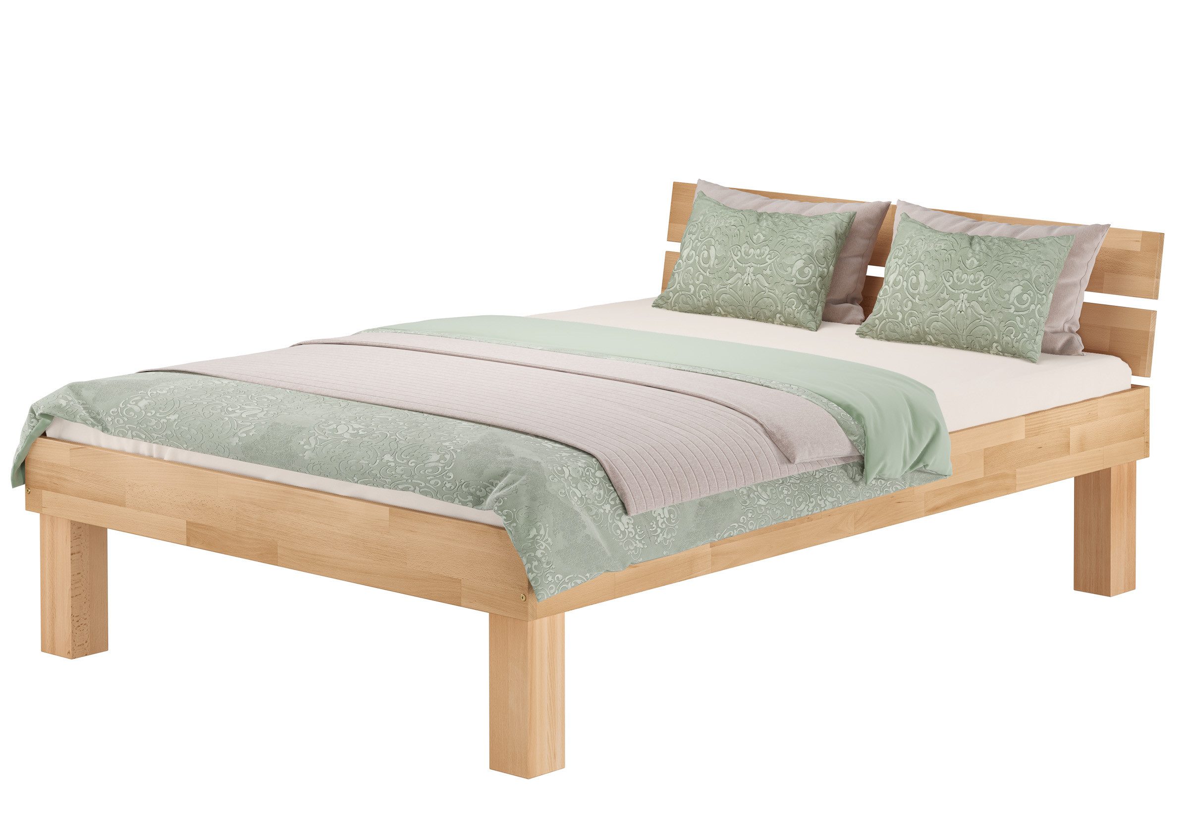 ERST-HOLZ Bett Echtholzbett Massivholzbett Buche Verschiedene günstig online kaufen