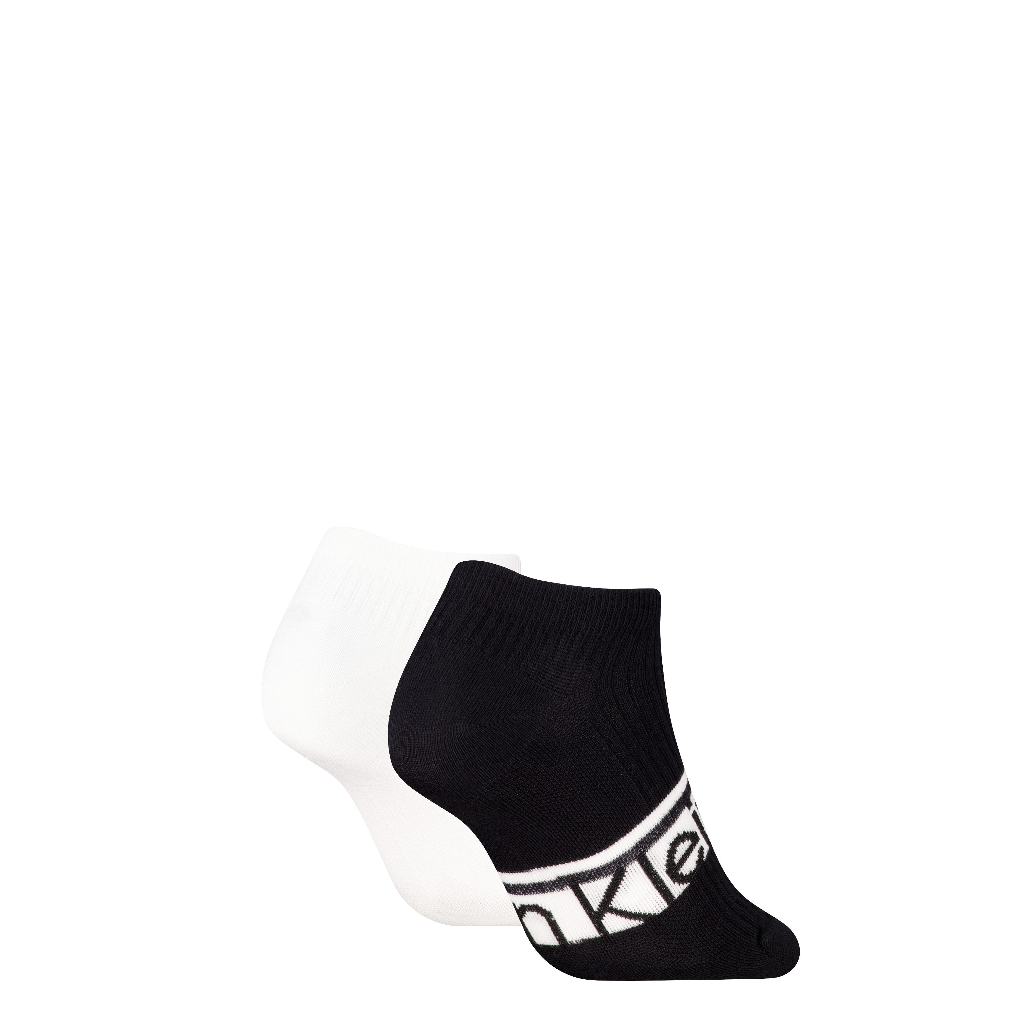 Calvin Klein Sneakersocken CK WOMEN SNEAKER LOGO STRIPE (2 Paar) mit Logoschriftzug, Cotton-Mix
